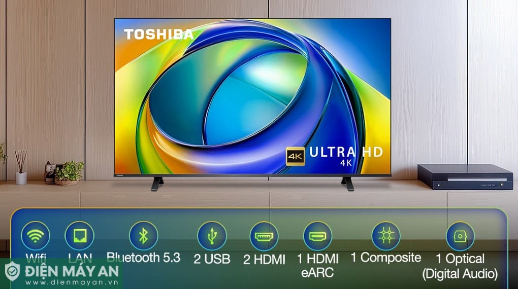 Smart Tivi Toshiba AI 4K 43 inch 43C350RP